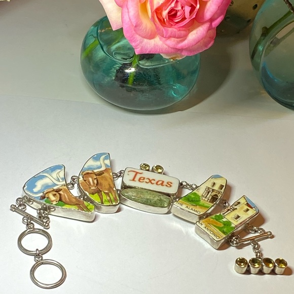 Jewelry - Texas Citrine Sterling Silver Toggle Bracelet